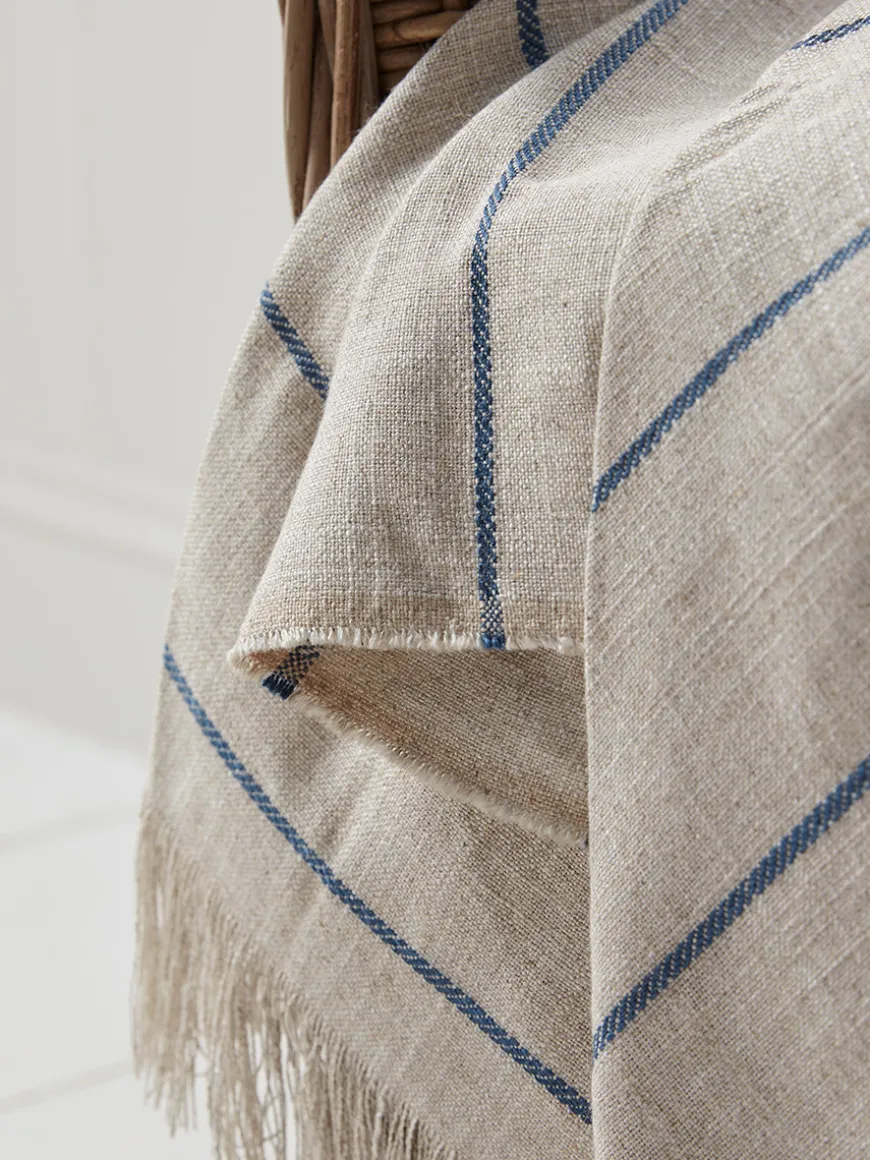 Blue Striped Throw