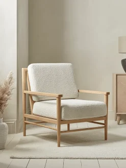 Bouclé & Cane Armchair