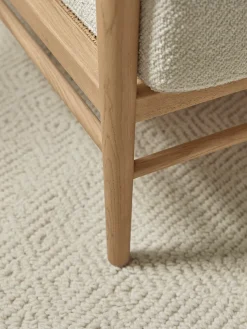 Bouclé & Cane Armchair