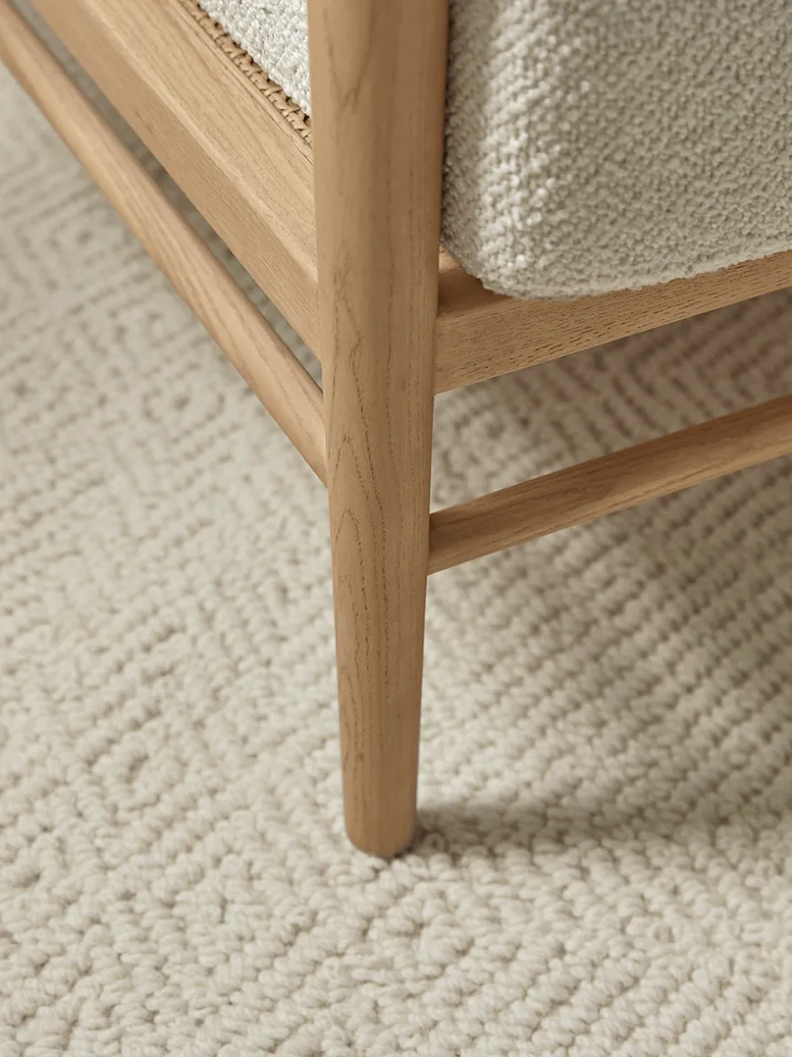 Bouclé & Cane Armchair