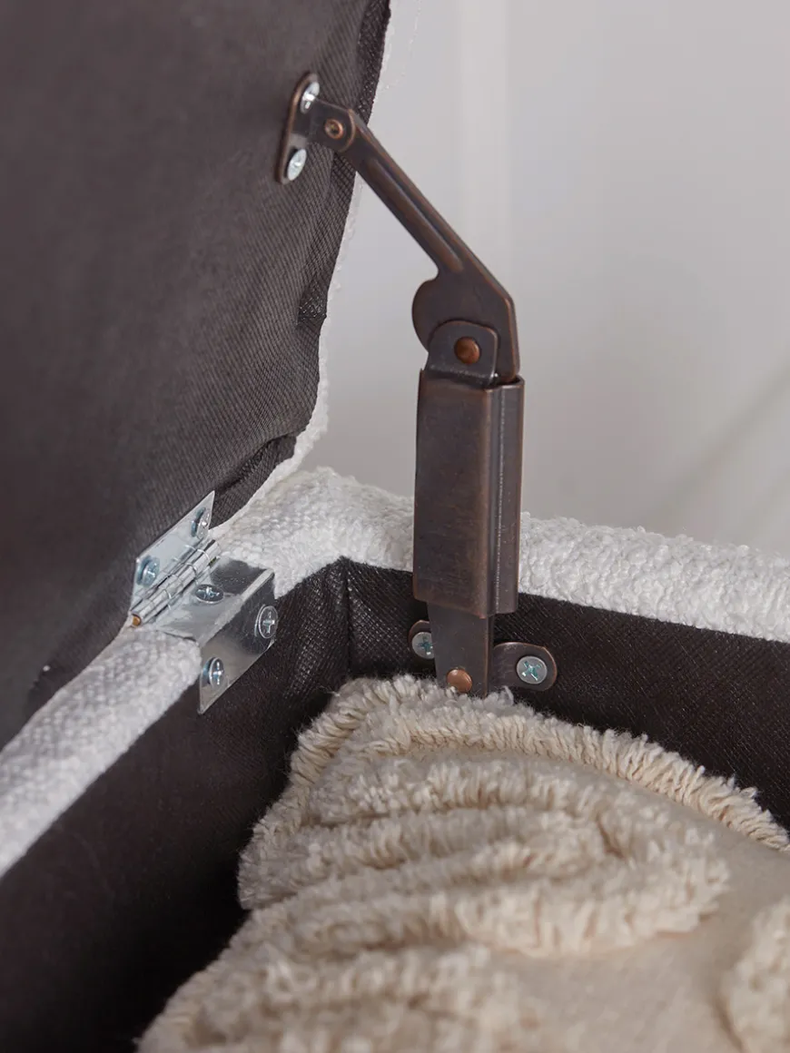 Bouclé Storage bench