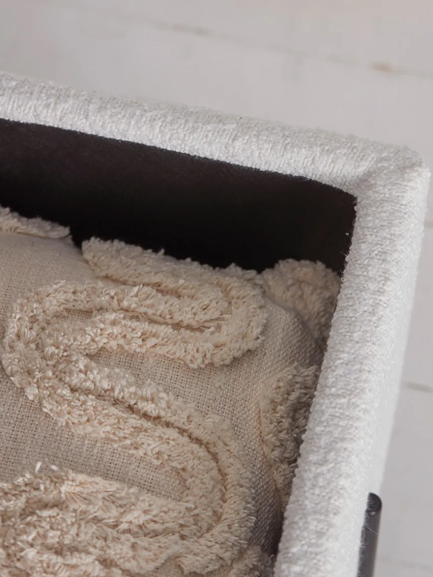 Bouclé Storage bench