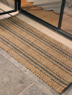 Braided Jute French Stripe Doormat - Double