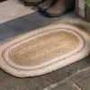 Braided Jute Oval Doormat - Border