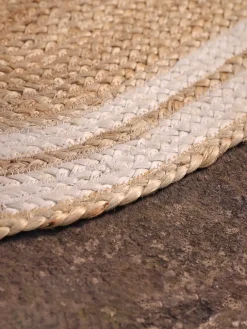 Braided Jute Oval Doormat - Border