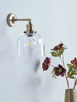 Brass & Glass Wall Light