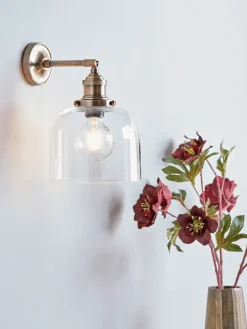 Brass & Glass Wall Light