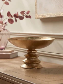 Brass Effect Footed Bowl