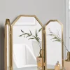 Brass Folding Dressing Table Mirror