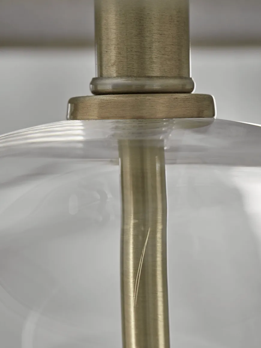 Brushed Brass & Glass Table Lamp