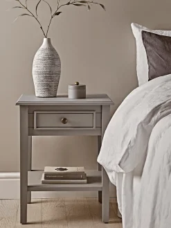 Camille Bedside Table - Grey