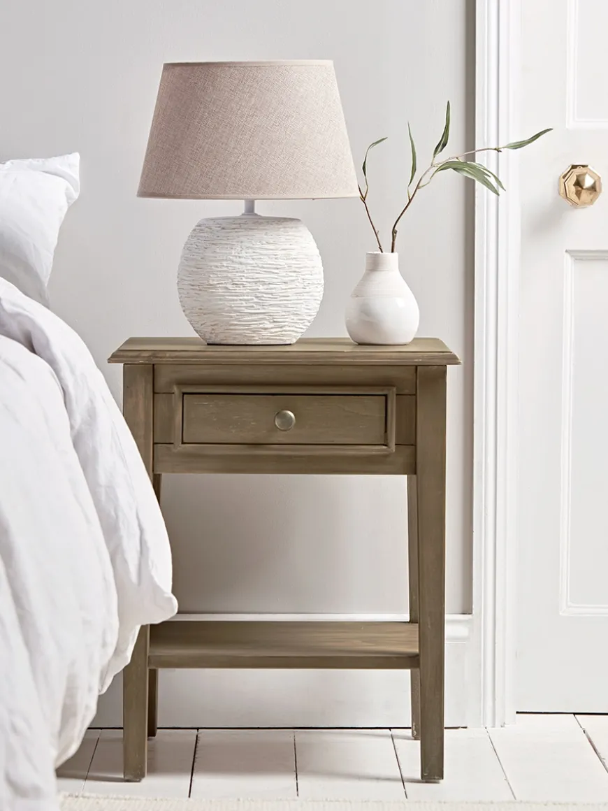 Camille Bedside Table - Limewashed