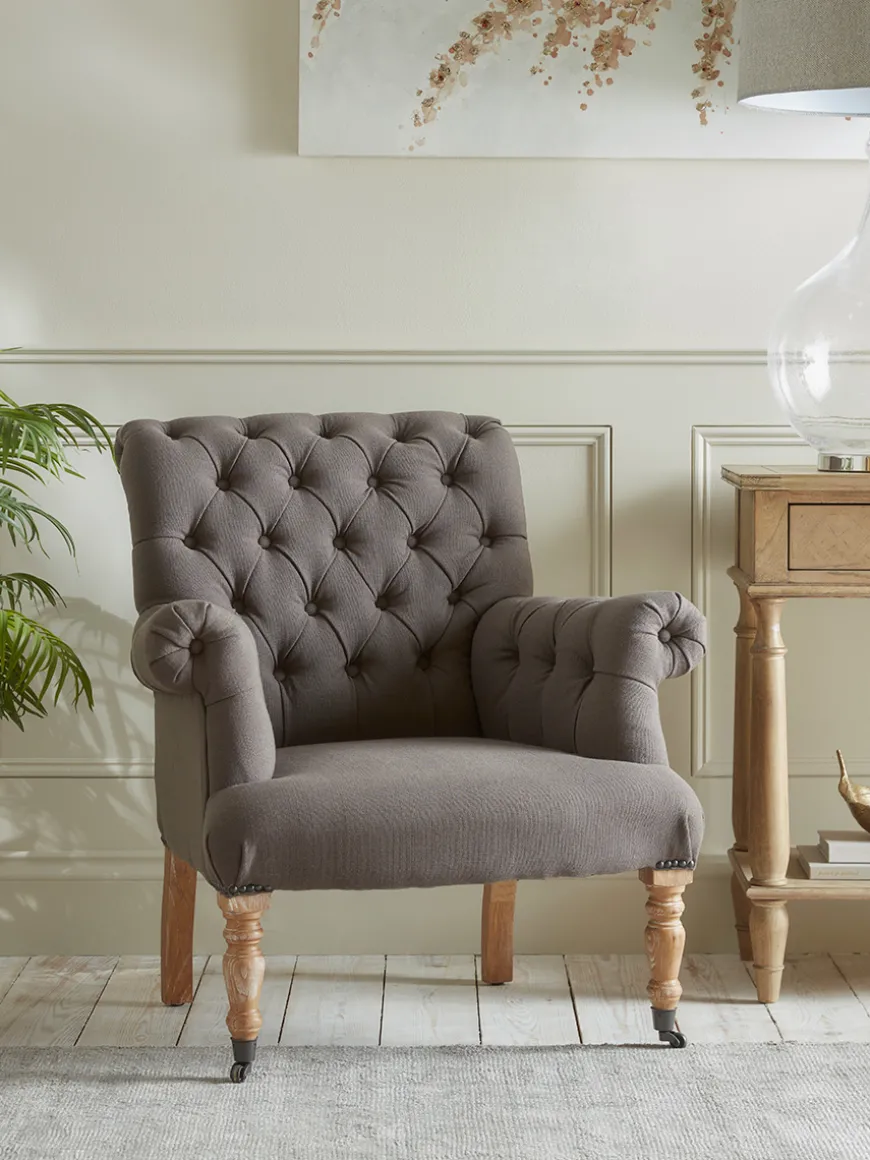Camo Buttoned Armchair