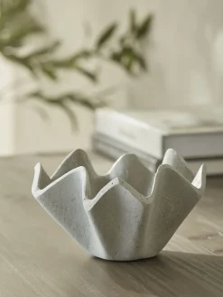 Cement Effect Fluted Bowl