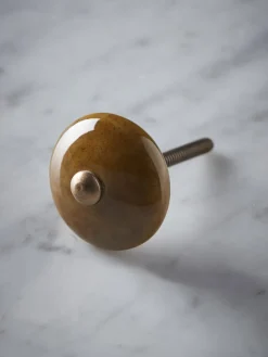 Ceramic Round Knob - Ochre