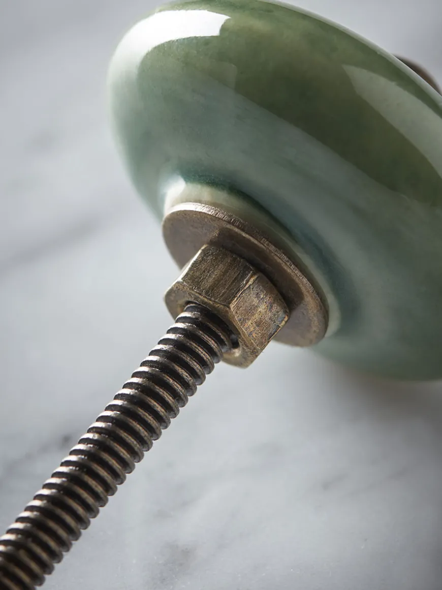 Ceramic Round Knob - Sage
