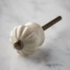 Ceramic Scalloped Handle - White