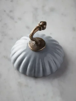 Ceramic Scalloped Wall Hook - Blue