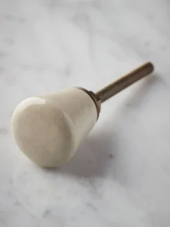 Ceramic Tapered Knob - White