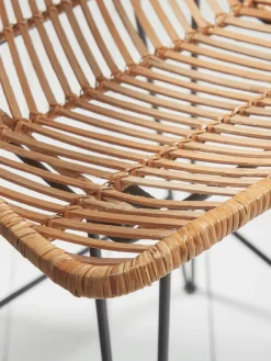 Chevron Flat Rattan Counter Stool