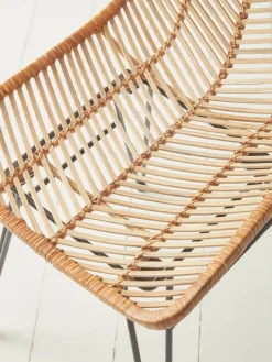 Chevron Flat Rattan Dining Chair