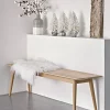 Chevron Oak Bench