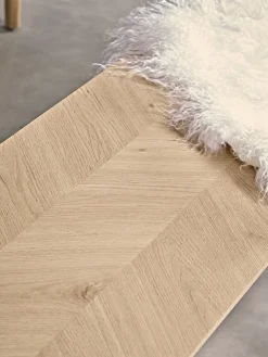 Chevron Oak Bench