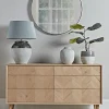 Chevron Oak Chest of Drawers