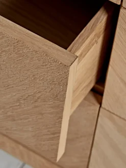 Chevron Oak Chest of Drawers