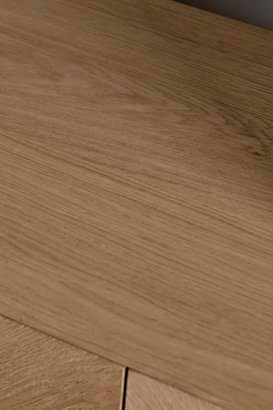 Chevron Oak Chest of Drawers