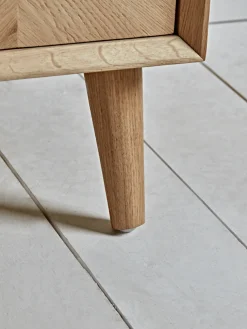 Chevron Oak Chest of Drawers