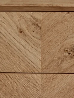 Chevron Oak Chest of Drawers
