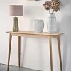 Chevron Oak Console Table