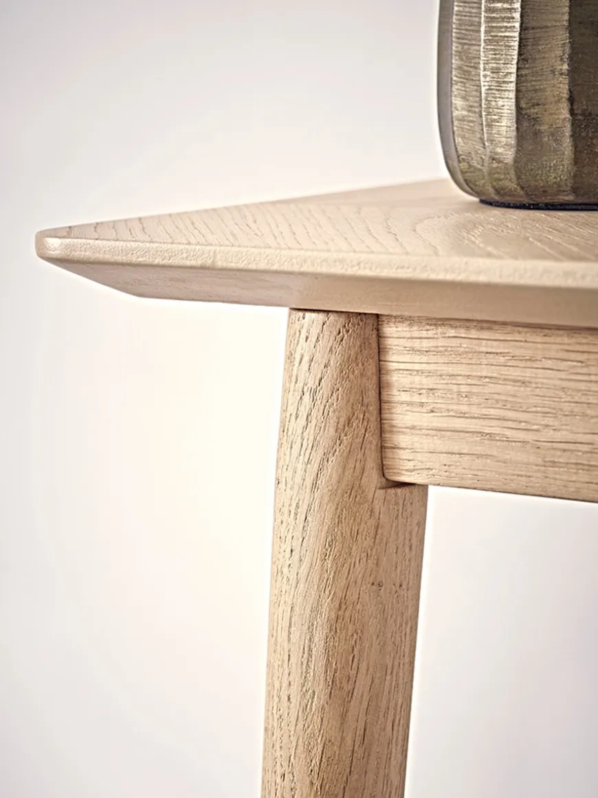 Chevron Oak Console Table