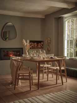 Chevron Oak Dining Table