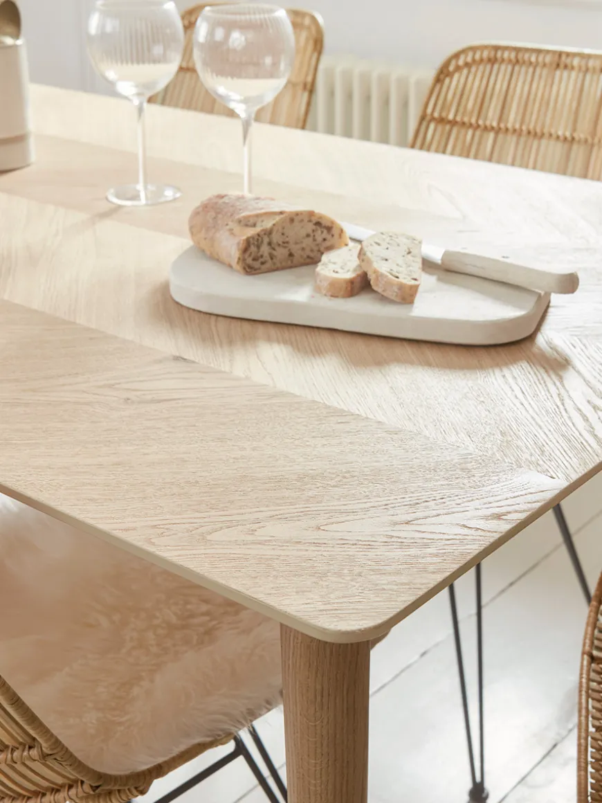 Chevron Oak Dining Table