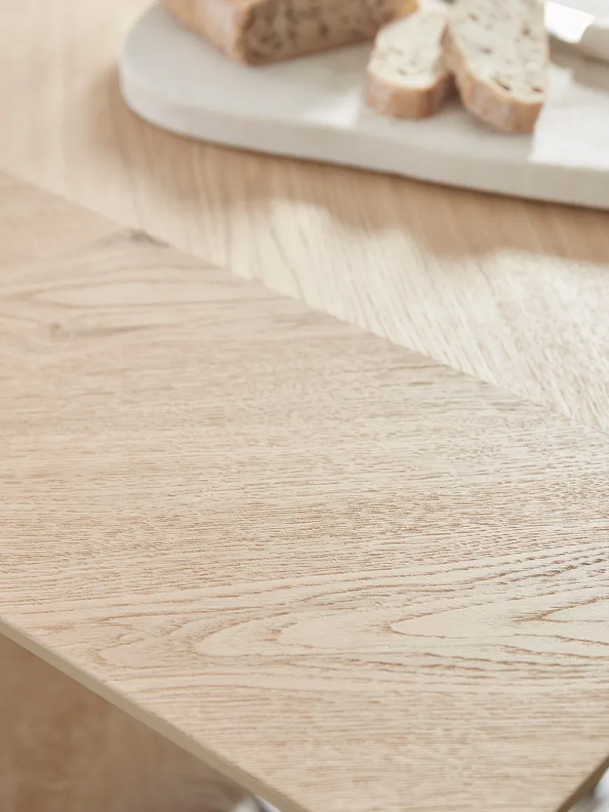 Chevron Oak Dining Table