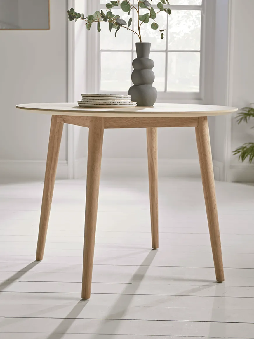 Chevron Oak Dining Table - Round