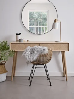 Chevron Oak Dressing Table