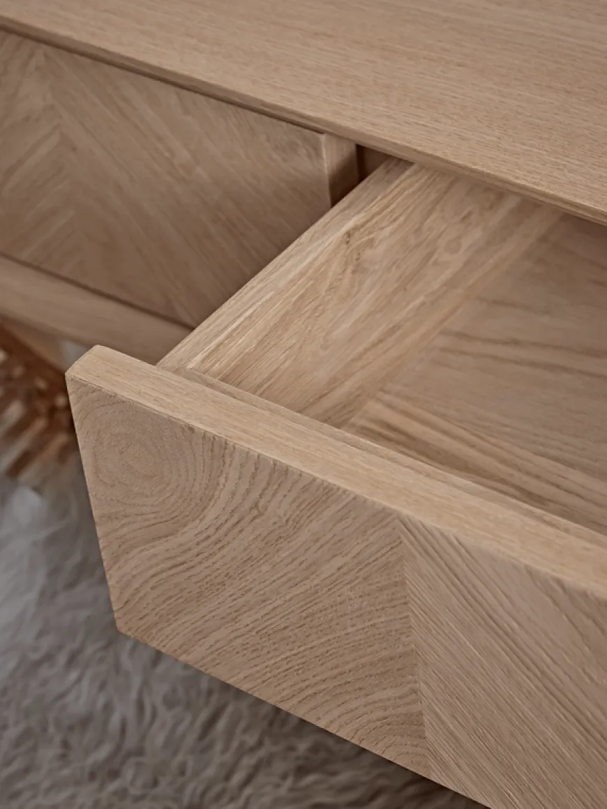Chevron Oak Dressing Table