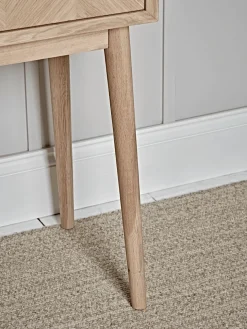 Chevron Oak Drinks Cabinet