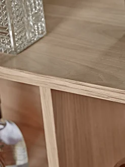 Chevron Oak Drinks Cabinet