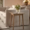 Chevron Oak Side Table