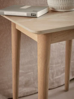 Chevron Oak Side Table