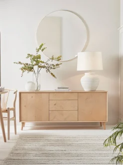 Chevron Oak Sideboard