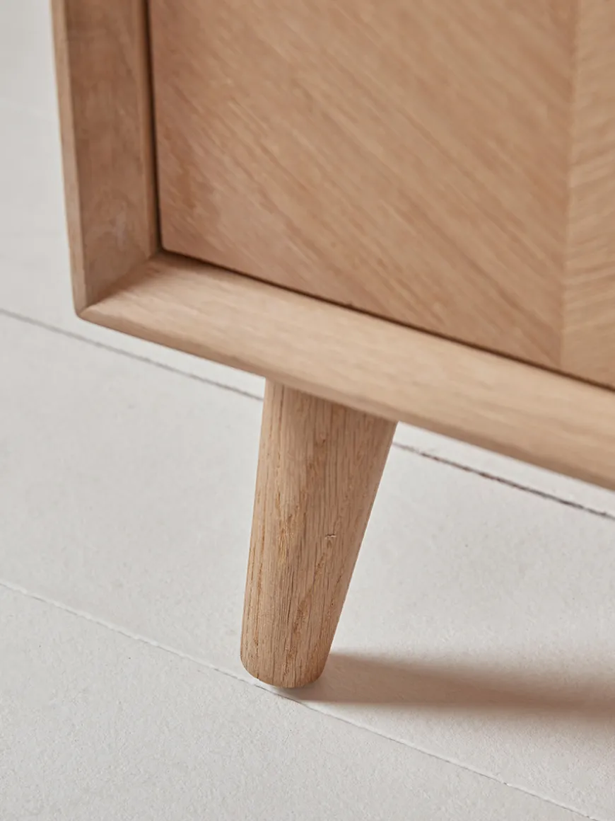Chevron Oak Sideboard
