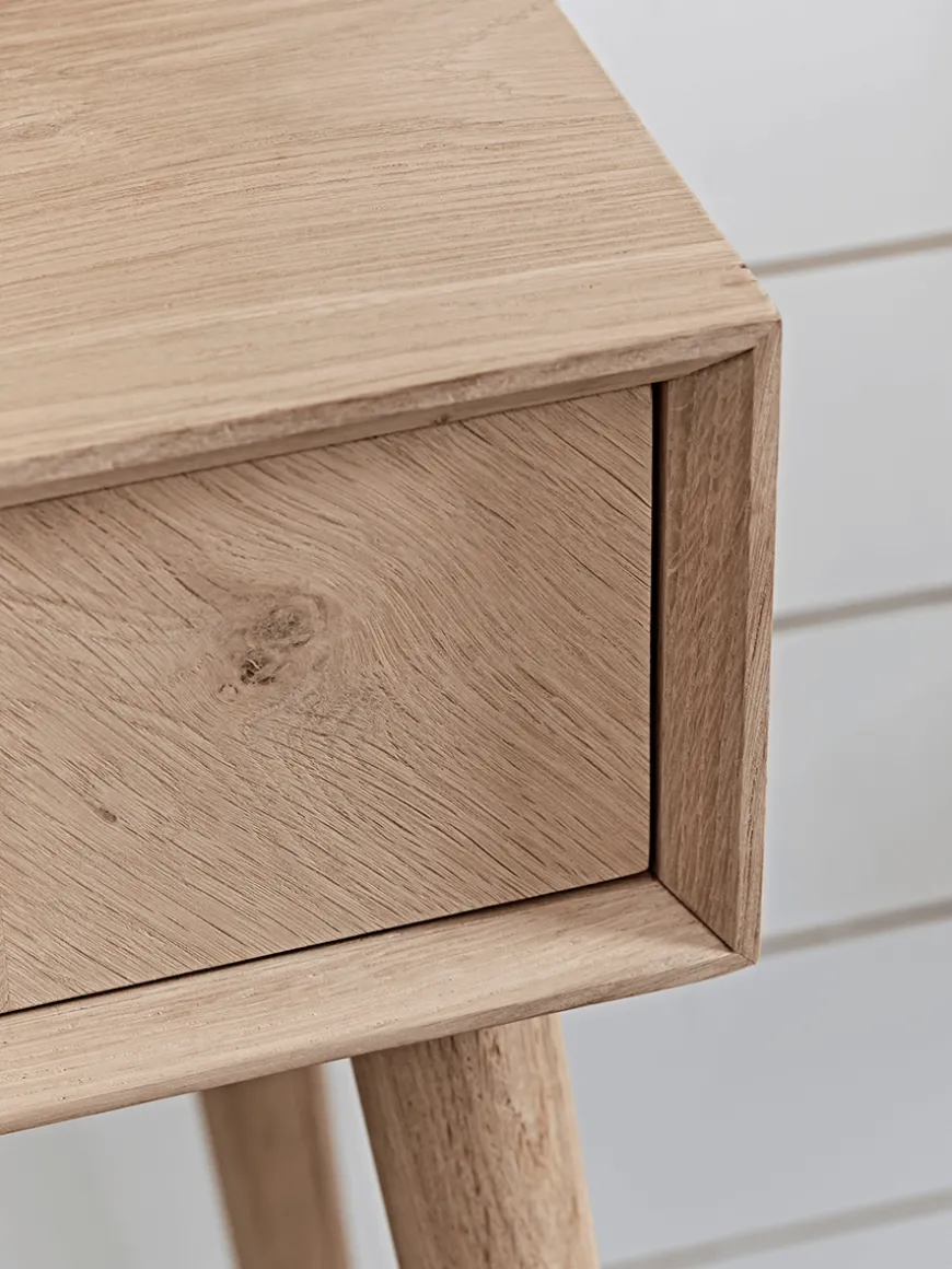 Chevron Oak Storage Console Table