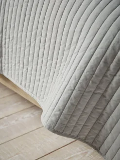 Cotton Bedspread - Pewter Grey