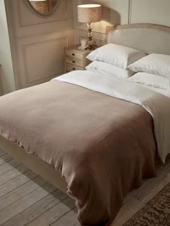 Cotton Dusky Rose Weaving Bedspread
