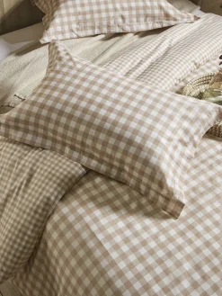 Cotton Gingham Duvet Cover Set - King